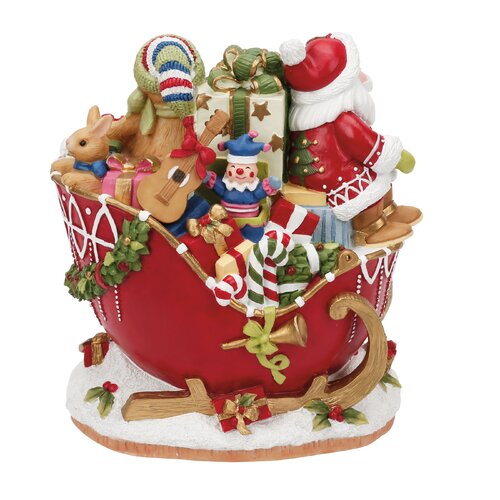 Fitz and Floyd Candy Cane Santa Musical Figurine & Reviews | Wayfair