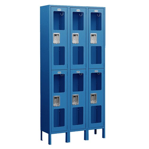 Salsbury Industries Unassembled See Through Double Tier 3 Wide Locker