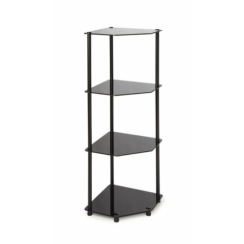 convenience concepts midnight 4 tier corner shelf in