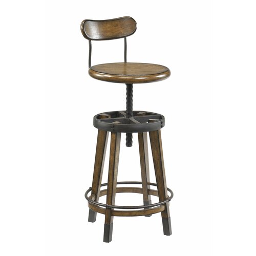 Hammary Studio Home Adjustable Height Swivel Bar Stool