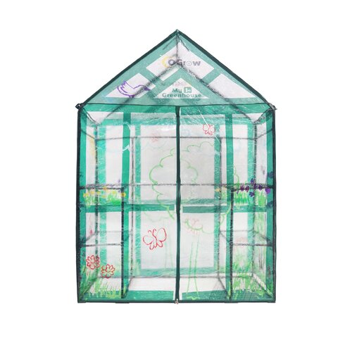 OGrow My First Greenhouse 56 W x 29 D Walk In 3 Tier Kids Greenhouse