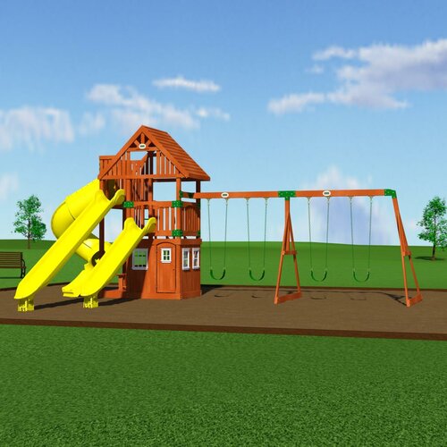 Backyard Odyssey Traverse Cedar All Cedar Swing Set