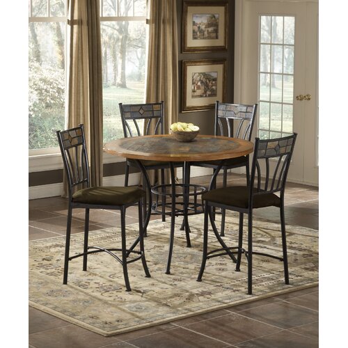 Bernards Rock Wood / Stone Pub Table Set