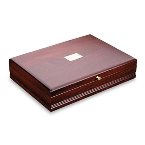 Reed & Barton Bristol Grande Mahogany Silverware Chest with Brown