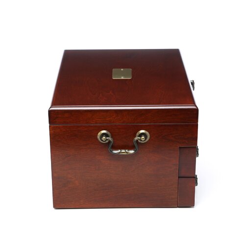 Reed & Barton Bristol Grande Mahogany Silverware Chest with Brown