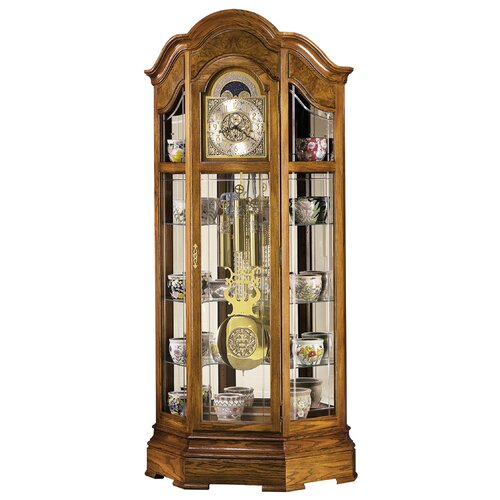 Howard Miller Majestic Curio Grandfather Clock Cabinet