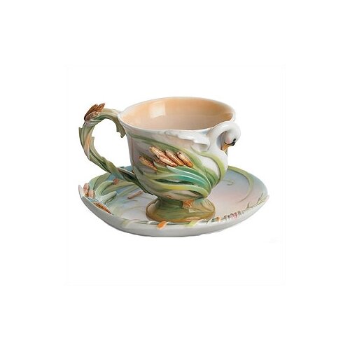 Franz Collection Swan Lake Swan Porcelain Tea Cup Set