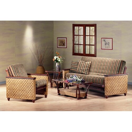 Night & Day Furniture Rattan Floral Magnolia Futon Frame