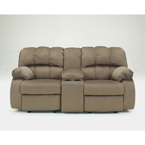 Signature Design by Ashley Laurel Double Seat Reclining Sofa & Reviews ...