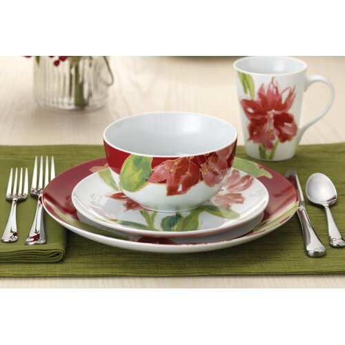 Paula Deen Signature Amaryllis 16 Piece Dinnerware Set