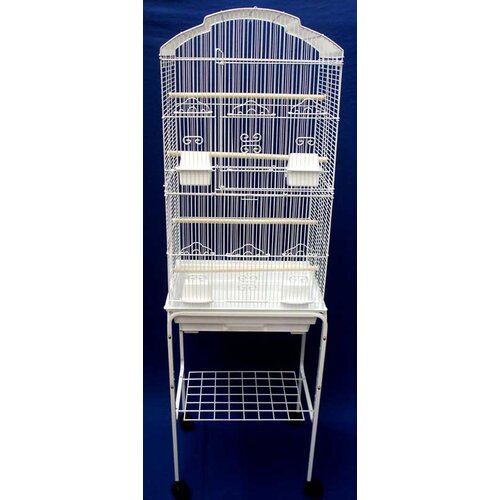 YML Shell Top Small Floor Bird Cage with Stand