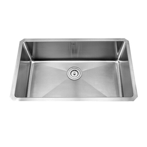 Kraus 30 x 18 6 Piece Undermount Single Bowl Kitchen Sink Set