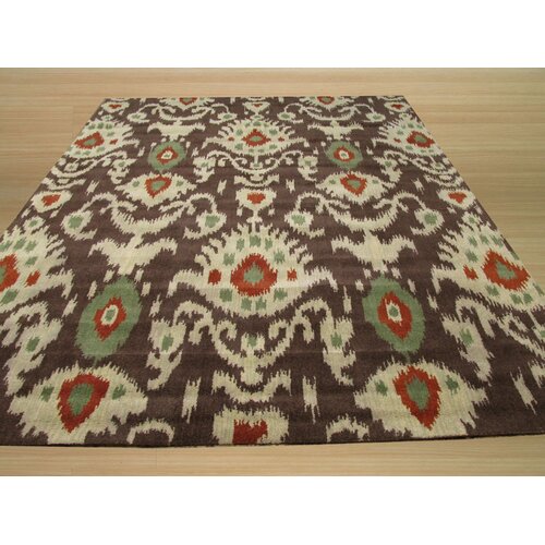 Eastern Rugs Brown Ikat Rug