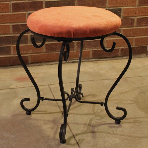 International Caravan Iron Patio Vanity Stool