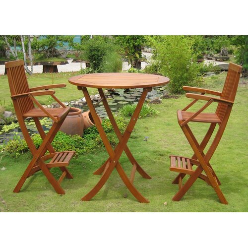 International Caravan Carmona 3 Piece Bistro Set