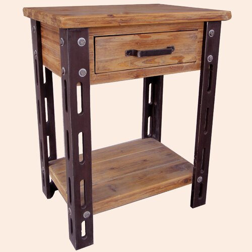 International Caravan Rustic Forge End Table