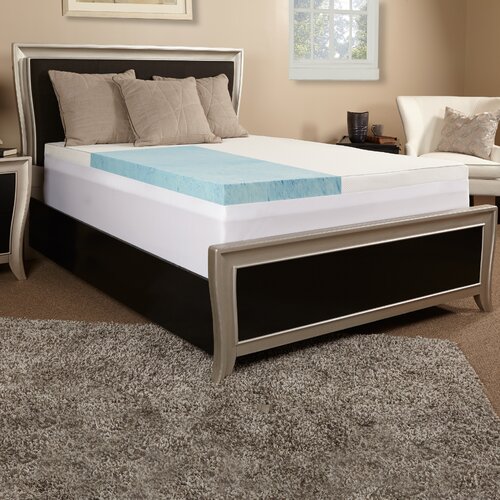 Luxury Solutions 5.5 Gel Memory Foam and Fiber Mattress topper