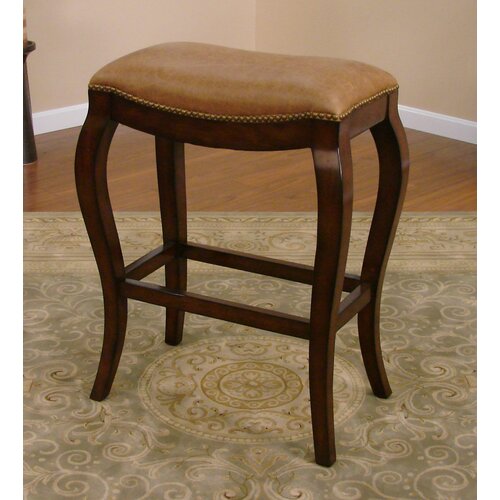 American Heritage Emilio Stool in Canyon with Biscotti Leather