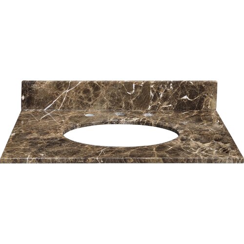 Ryvyr Galala Marble Vessel Vanity Top with Backsplash