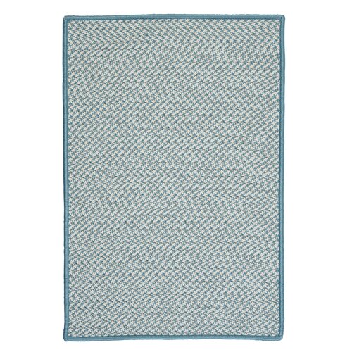 Colonial Mills Outdoor Houndstooth Tweed Sea Blue Rug