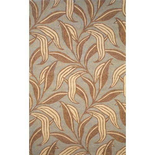 Trans Ocean Ravella Ornamental Leaf Boder Yellow Indoor / Outdoor Rug