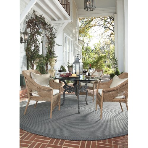 Capel Rugs Riverside Rope Border Grey Rug