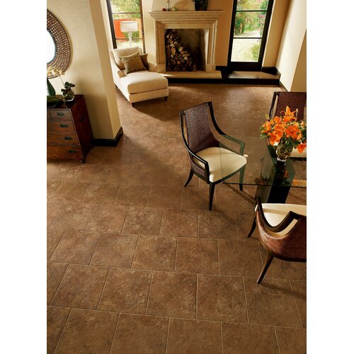 Armstrong Alterna 16 x 16 Aztec Trail Vinyl Tile in Terracotta