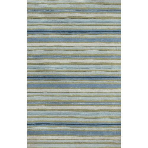 Jaipur Rugs C. L. Hand Tufted Blue/Green Stripe Rug