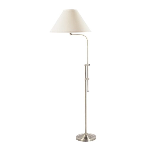 Cal Lighting Pharmacy Floor Lamp with Linen Shade