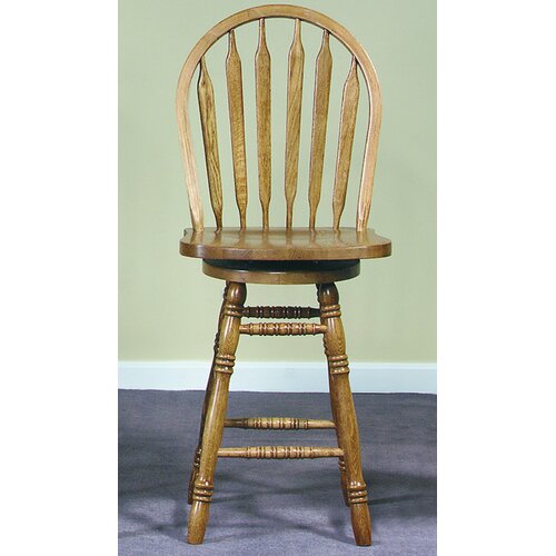 International Concepts 24 Arrowback Counter Stool (Medium Oak) w