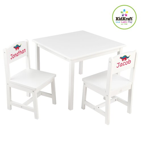 KidKraft Personalized Aspen Kids 3 Piece Table and Chair Set