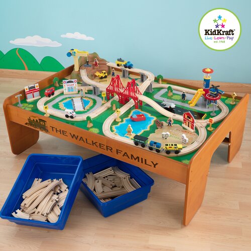 KidKraft Ride Around Town Train Set with Table