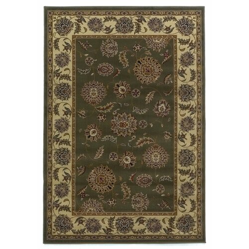 KAS Oriental Rugs Lifestyles Green/Ivory Kashan Rug