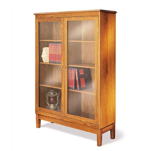 Wayborn Traditional Bookcase with Glass Door in Brown