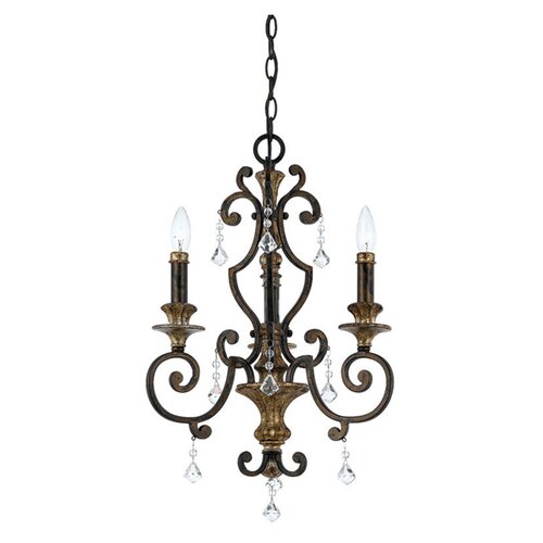 Quoizel Marquette Two Tier Chandelier with 9 Uplights in Heirloom