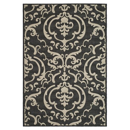 Safavieh Courtyard Black/Sand Rug