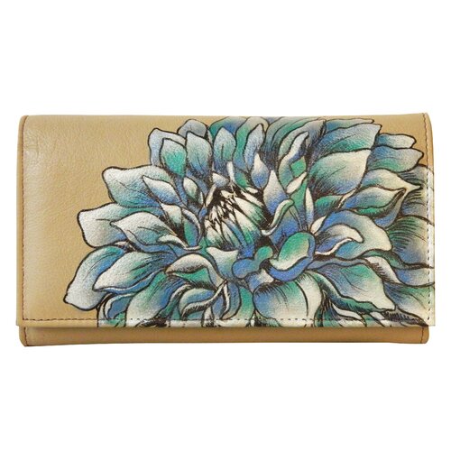 Anuschka Dreamy Dahlia Multi Pocket Clutch