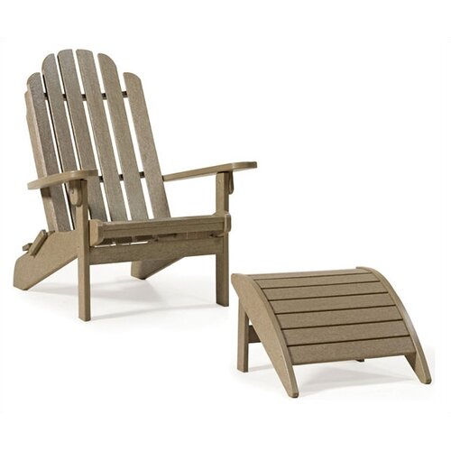 Siesta Bayfront Folding Adirondack Chair and Ottoman