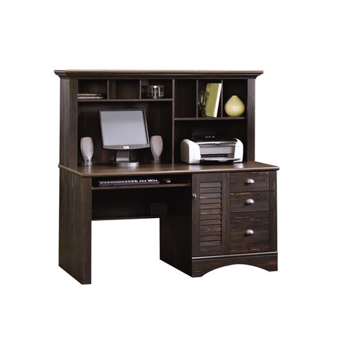 Sauder Harbor View Computer Desk with Hutch II & Reviews | Wayfair