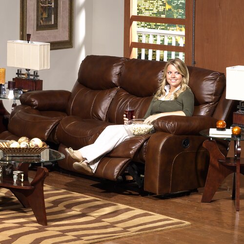 Catnapper Dallas Top Grain Leather Reclining Sofa