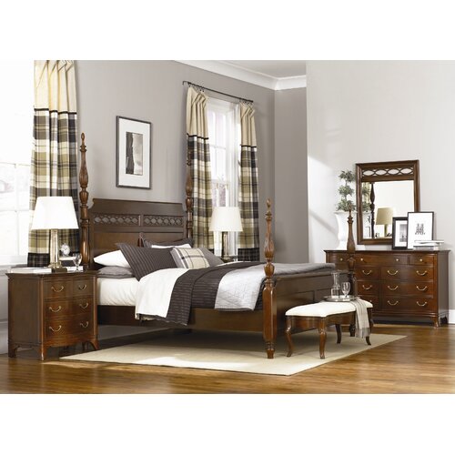 American Drew Cherry Grove New Generation Four Poster Bedroom