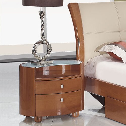 Global Furniture USA Evelyn 2 Drawer Nightstand