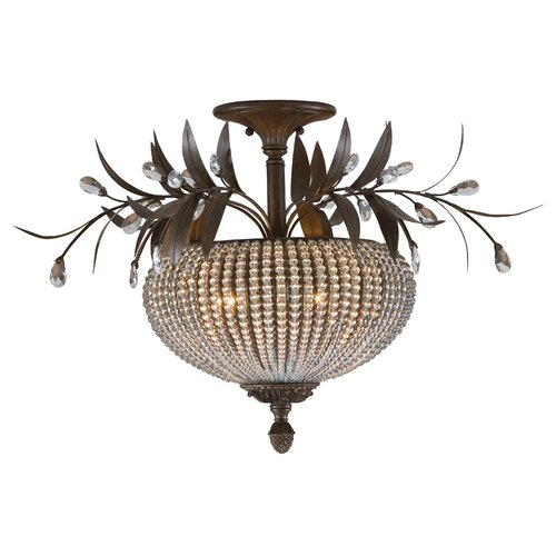 Uttermost Cristal de Lisbon 3 light Semi Flush Mount