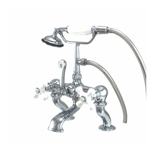 Elements of Design Hot Springs Deck Mount Clawfoot Tub Faucet with