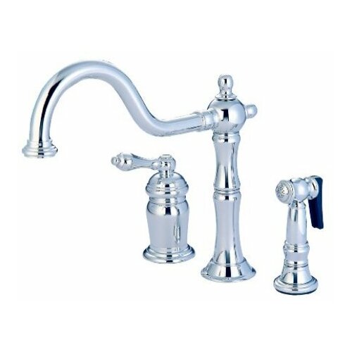 Elements of Design Deck Mount Double Handle Widespread Kitchen Faucet