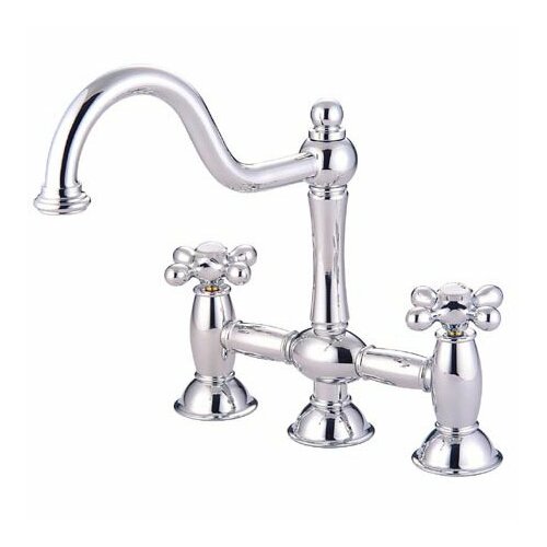 Elements of Design Chicago Double Handle Widespread Bridge Faucet with