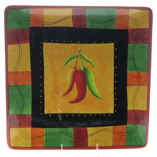 Certified International Caliente by Joy Hall 14.5 Square Platter