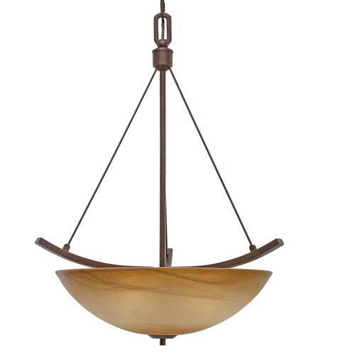 Golden Lighting Accurian 3 Light Bowl Inverted Pendant