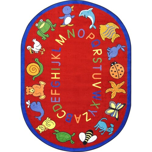 Joy Carpets Educational ABC Animals Kids Rug