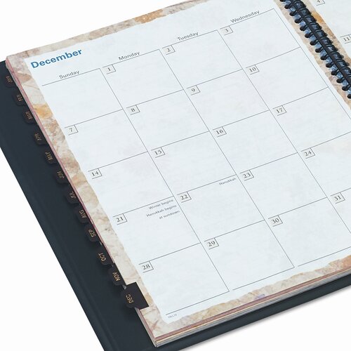 Professional Weekly/Monthly Planner, 9 1/2 x 11 3/4, Black, 2014